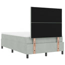 vidaXL Boxrugós ágy matracmal Világosszürke 120 x 190 cm Bársony
