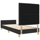 vidaXL Ágykeret fejtámlával Fekete 100 x 200 cm szövet