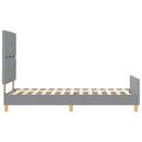 vidaXL Ágykeret fejtámlával Világosszürke 100 x 200 cm szövet