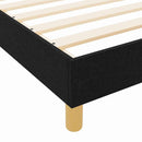 vidaXL Ágykeret fejtámlával Fekete 100 x 200 cm szövet