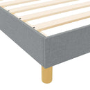 vidaXL Ágykeret fejtámlával Világosszürke 80 x 200 cm szövet