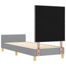 vidaXL Ágykeret fejtámlával Világosszürke 80 x 200 cm szövet