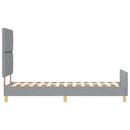 vidaXL Ágykeret fejtámlával Világosszürke 80 x 200 cm szövet