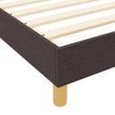 vidaXL Ágykeret fejtámlával sötétbarna 90 x 200 cm szövet
