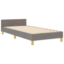 vidaXL Ágykeret fejtámlával Tópszínű 100 x 200 cm szövet