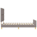 vidaXL Ágykeret fejtámlával Tópszínű 100 x 200 cm szövet