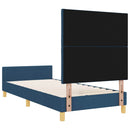 vidaXL Ágykeret fejtámlával Kék 100 x 200 cm szövet