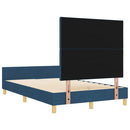 vidaXL Ágykeret fejtámlával Kék 120 x 200 cm szövet