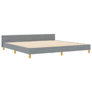 vidaXL Ágykeret fejtámlával Világosszürke 200 x 200 cm szövet