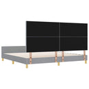 vidaXL Ágykeret fejtámlával Világosszürke 200 x 200 cm szövet