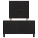 vidaXL Ágykeret fejtámlával Fekete 100 x 200 cm Bársony