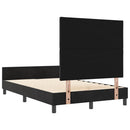 vidaXL Ágykeret fejtámlával Fekete 120 x 200 cm Bársony