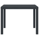 vidaXL Kerti Asztal Antracit 100 x 100 x 73 cm polirattan