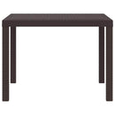 vidaXL Kerti Asztal Barna 100 x 100 x 73 cm polirattan