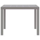 vidaXL Kerti Asztal Világosszürke 100 x 100 x 73 cm polirattan