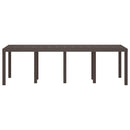 vidaXL Kerti Asztal Barna 250 x 100 x 73 cm polirattan