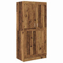 vidaXL Ruhásszekrény polcokkal Öreg fa 82.5 x 51.5 x 180 cm Faanyag