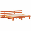 vidaXL Ágykeret fiókkal Barna 200 x 200 cm Tömör fenyőfa