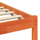 vidaXL Ágykeret fejtámlával Viaszbarna 200 x 200 cm Tömör fenyőfa
