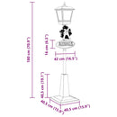vidaXL Karácsonyi Utca Lámpa Lámpással Piros 40,5x40,5x180cm Műanyag