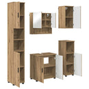 vidaXL Fürdőszoba bútor szett 5 pcs kézműves tölgy 61 x 35 x 64 cm