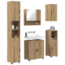 vidaXL Fürdőszoba bútor szett 5 pcs kézműves tölgy 61 x 35 x 64 cm