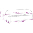vidaXL Sarokágy keret fejtámlával Kék 80 x 200 cm Bársony