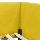 vidaXL Sarokágy keret fejtámlával Sárga 90 x 200 cm Bársony