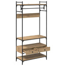 vidaXL Ruhásszekrény fiókkal kézműves tölgy 89 x 39 x 184.5 cm Faanyag