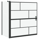 vidaXL Fürdő Zuhany Képernyő Fekete és átlátszó 116 x 67 x 129.5 cm