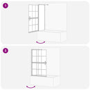 vidaXL Fürdő Zuhany Képernyő Fekete és átlátszó 80 x 67 x 129.5 cm