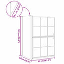 vidaXL Fürdő Zuhany Képernyő Fekete és átlátszó 80 x 67 x 129.5 cm