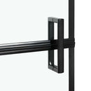 vidaXL Fürdő Zuhany Képernyő Fekete és átlátszó 100 x 67 x 129.5 cm