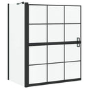 vidaXL Fürdő Zuhany Képernyő Fekete és átlátszó 100 x 67 x 129.5 cm