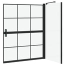 vidaXL Fürdő Zuhany Képernyő Fekete és átlátszó 100 x 67 x 129.5 cm