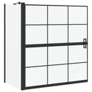 vidaXL Fürdő Zuhany Képernyő Fekete és átlátszó 116 x 67 x 129.5 cm