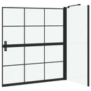 vidaXL Fürdő Zuhany Képernyő Fekete és átlátszó 116 x 67 x 129.5 cm