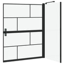 vidaXL Fürdő Zuhany Képernyő Fekete és átlátszó 100 x 67 x 129.5 cm