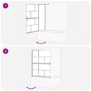 vidaXL Fürdő Zuhany Képernyő Fekete és átlátszó 100 x 67 x 129.5 cm