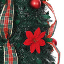 vidaXL Mű karácsonyfa 200 LED-del állvánnyal Zöld 210 cm PVC