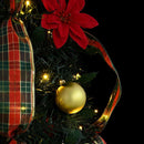 vidaXL Mű karácsonyfa 200 LED-del állvánnyal Zöld 210 cm PVC