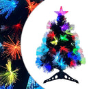 vidaXL Mű karácsonyfa dekoratív vonós lámpákkal Zöld 64 cm PVC