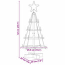 vidaXL Karácsonyi kúp fa állvánnyal Fekete 60 cm Acél