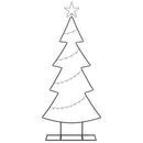 vidaXL Fém karácsonyfa állvánnyal Fekete 125 cm Acél