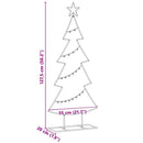 vidaXL Fém karácsonyfa állvánnyal Fekete 125 cm Acél