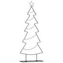 vidaXL Fém karácsonyfa állvánnyal Fekete 150 cm Acél