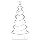 vidaXL Fém karácsonyfa állvánnyal Fekete 180 cm Acél