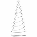 vidaXL Fém karácsonyfa állvánnyal Fekete 210 cm Acél