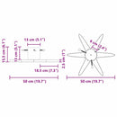 vidaXL Karácsonyfatalp 1.73 víztartállyal Piros 49 x 49 x 15,5 cm Acél