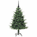 vidaXL Mesterséges, elővilágított karácsonyfa labdákkal Zöld 120 cm
